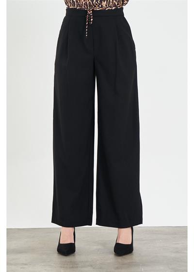 Saten Leopar Garnili Poliviskon Pantolon