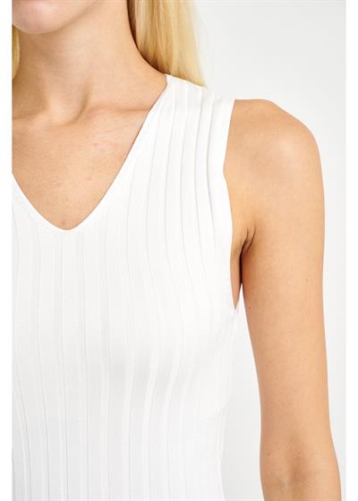 Sıfır Kol Çizgili Bluz