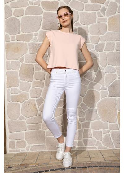 Sıfır Yaka Kolsuz Vatkalı Modal Crop