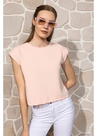 Sıfır Yaka Kolsuz Vatkalı Modal Crop