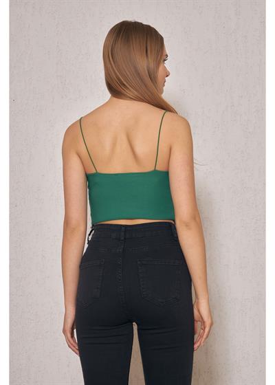 Taş Detaylı Crop Bluz 