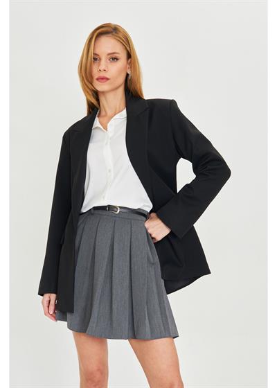 Tek Düğmeli Saten Astarlı Ceket 