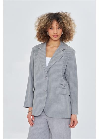 Üç Cepli Düğmeli Poliviskon Ceket 