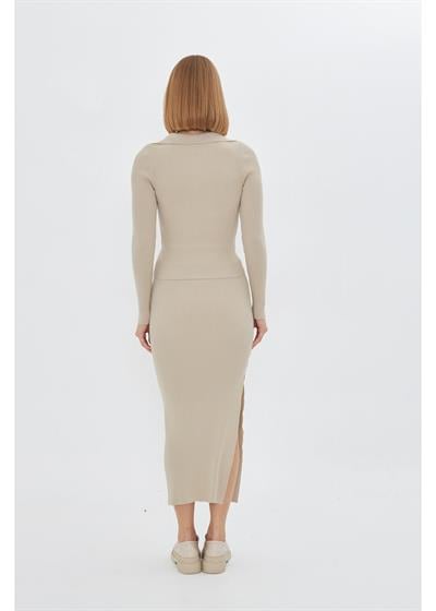 Uzun Kollu Triko Hırka 