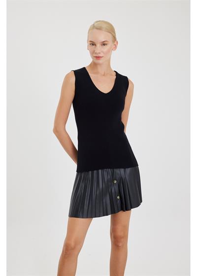 V Yaka Kolsuz Triko Kazak