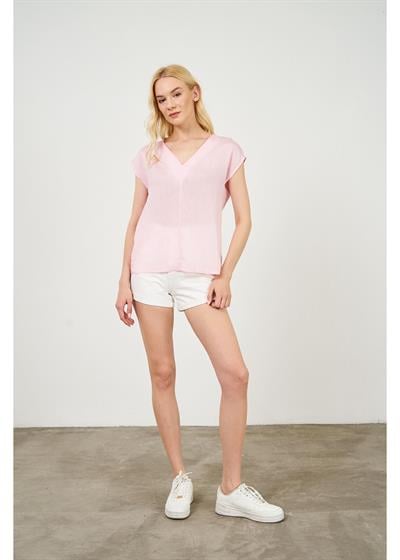 V Yaka Sıfır Kol Bluz