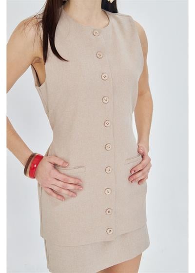 Yanı Kemerli Poliviskon Yelek 