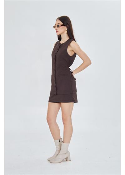 Yanı Kemerli Poliviskon Yelek 