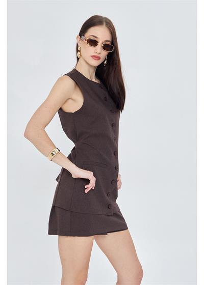 Yanı Kemerli Poliviskon Yelek 