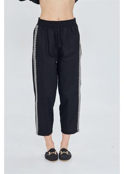 Yanları Nakışlı Gabardin Pantolon 