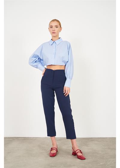 Yarasa Kol Kısa Poplin Gömlek 