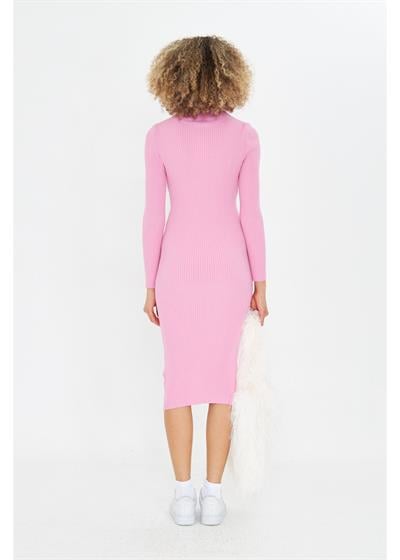 Yarım Balıkçı Uzun Triko Bodycon Elbise 