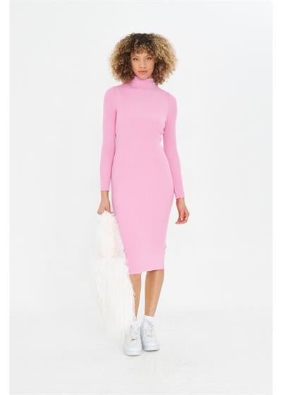 Yarım Balıkçı Uzun Triko Bodycon Elbise 