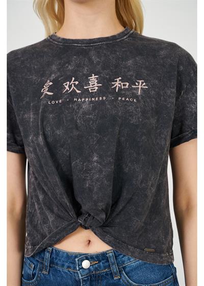 Yıkamalı Kısa Basic T-Shirt