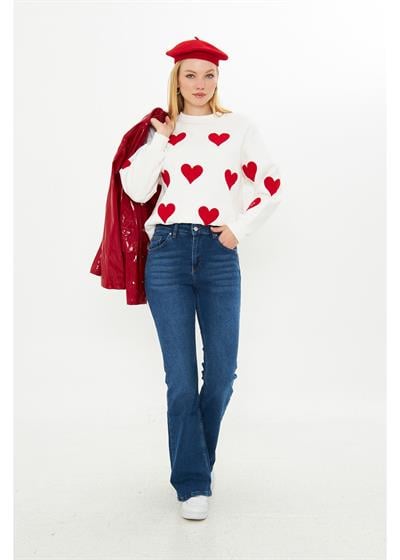 Yüksek Bel İspanyol Jean Pantolon 