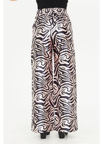 Zebra Desenli Saten Pantolon 