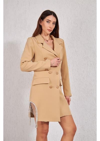 Zincir Detay Ceket Elbise