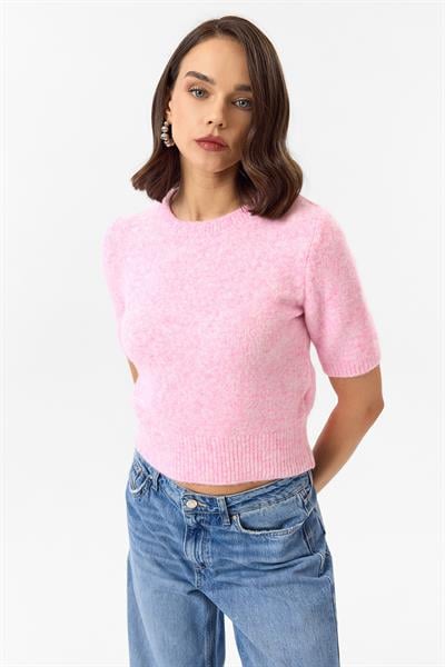 Kısa Kollu Crop Triko