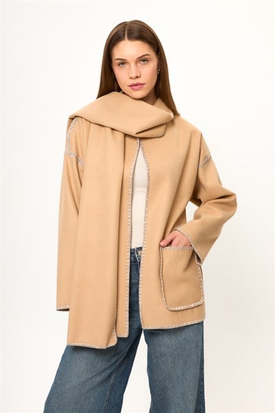 Şal Yaka Kaşe Kimono