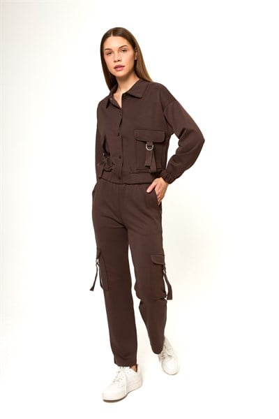 Cepli Çıtçıtlı Modal Ceket