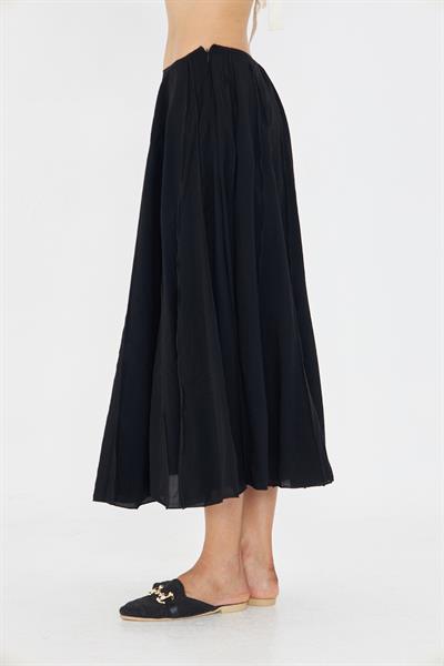 Parçalı İnce Midi Etek