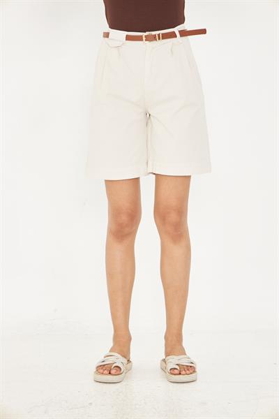 Kemerli Bermuda Şort