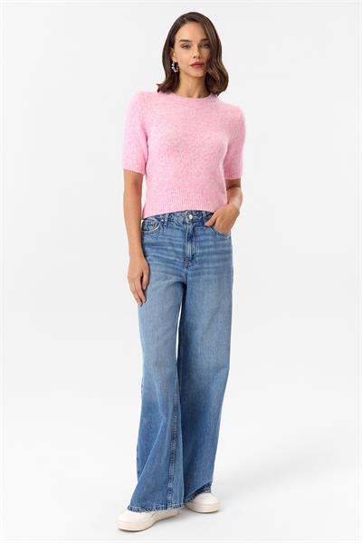 Kısa Kollu Crop Triko