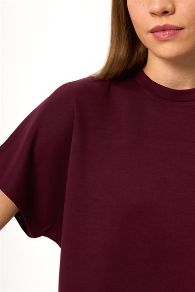 Düşük Omuz Modal Tişört