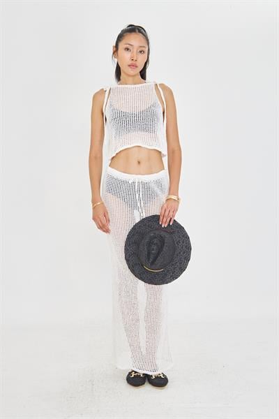 Ajurlu Askılı Bluz