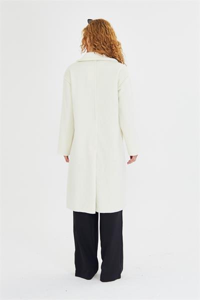 Arma Detaylı Uzun Kaşe Kaban 