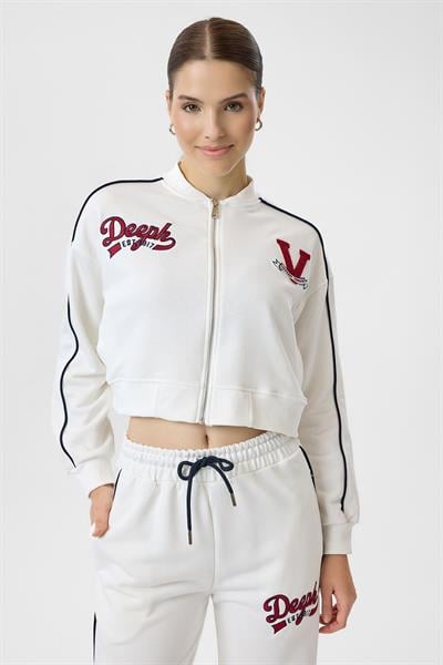 Baskılı Fermuarlı Sweatshirt