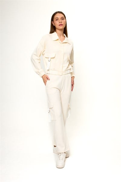 Cepli Çıtçıtlı Modal Ceket