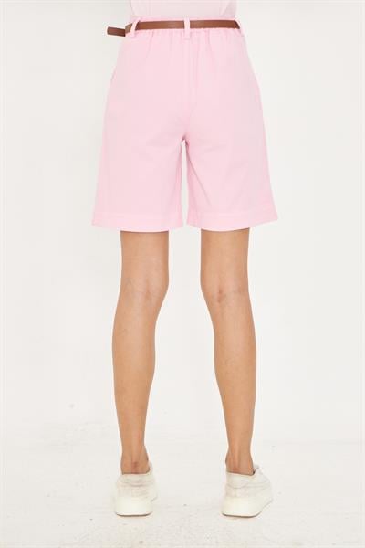 Kemerli Bermuda Şort