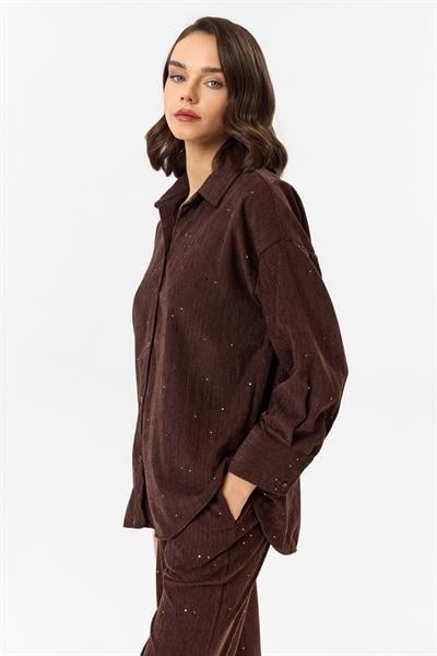 Çizgili Pullu Gömlek