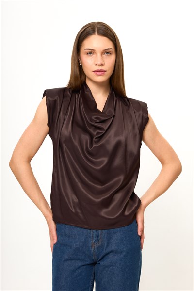 Drape Düşük Kol Bluz