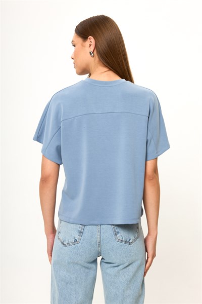 Düşük Omuz Modal Tişört