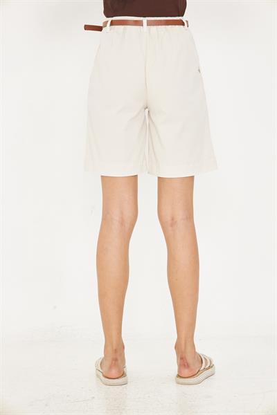 Kemerli Bermuda Şort