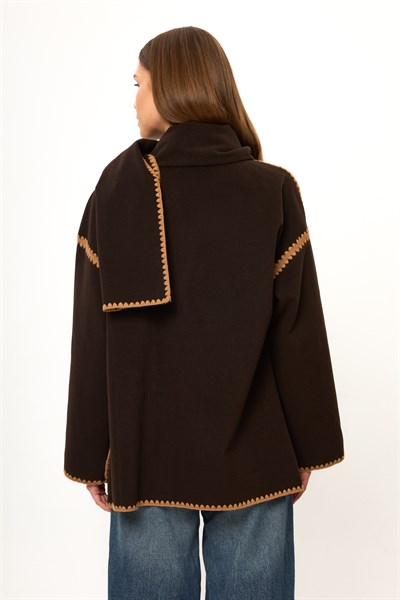 Şal Yaka Kaşe Kimono