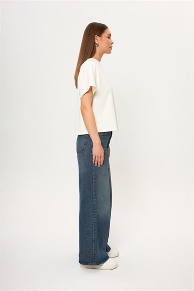 Düşük Omuz Modal Tişört