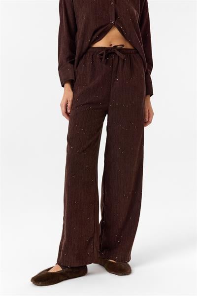 Çizgili Pullu Pantolon