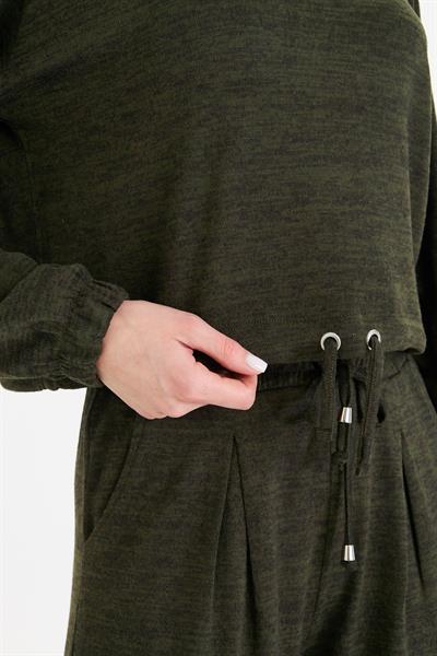 Beli Kuş Gözlü Triko Bluz 