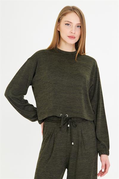 Beli Kuş Gözlü Triko Bluz 