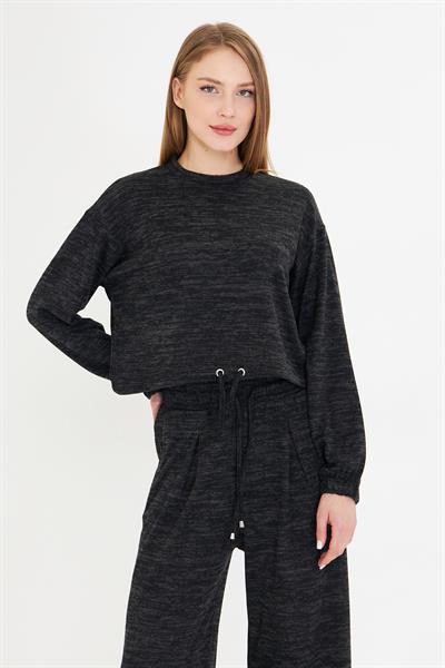 Beli Kuş Gözlü Triko Bluz 