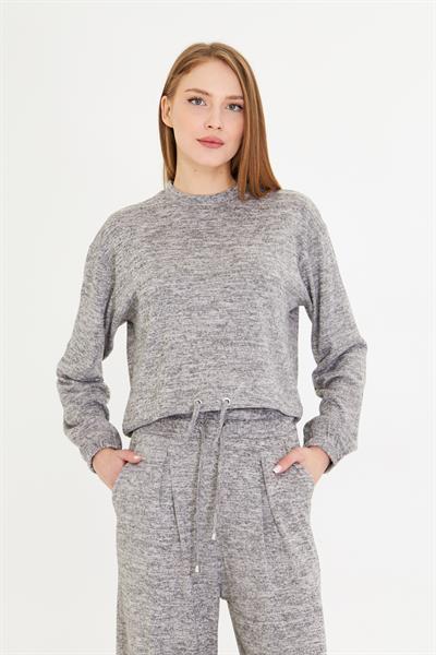 Beli Kuş Gözlü Triko Bluz 