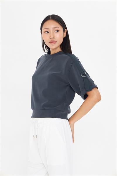 Bisiklet Yaka Duble Kol Modal T-Shirt