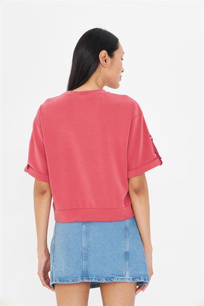 Bisiklet Yaka Duble Kol Modal T-Shirt