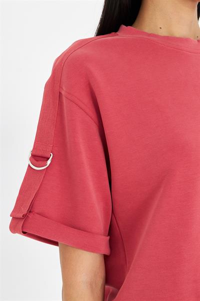 Bisiklet Yaka Duble Kol Modal T-Shirt