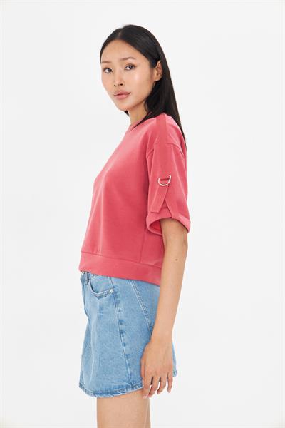 Bisiklet Yaka Duble Kol Modal T-Shirt