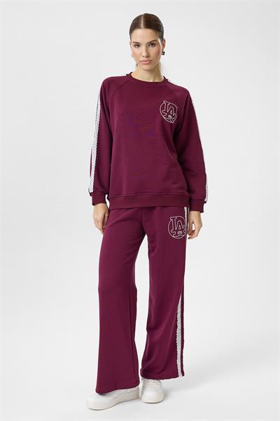 Brode Şeritli Sweatshirt