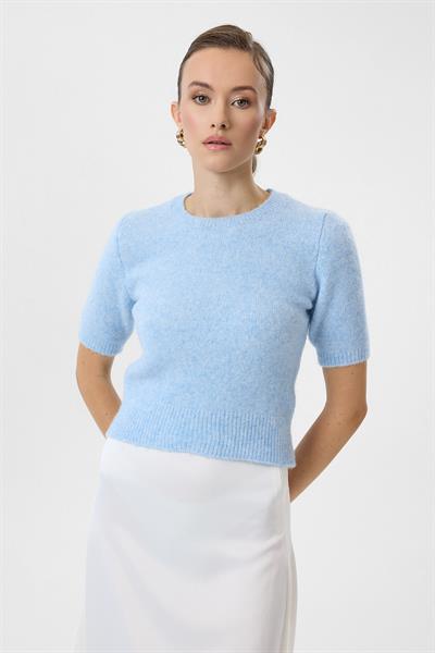 Kısa Kollu Crop Triko